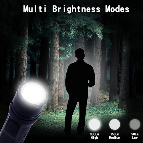 Miniatura 7 de KunHe K4 Mini llavero LED de bolsillo pequeño recargable por USB, 300 lúmenes altos brillantes, potentes linternas paquete de 4