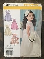 Vista 1 de Simplicity 1507 - Vestido formal para niña pequeña, patrón de costura, tallas 4-8