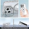 Luxo Series High Quality Case Compatible with Magsafe for Minesque iphone 15 Pro Ultra Transparent Appearance And Ergonomic Design With Stand (Natural Titanium, 15 Pro)