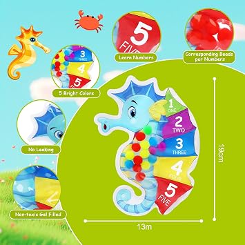 JoyPlus Colour Sorting Toys for Toddlers, Color Matching Educational Toy for Autism, Montessori Math Skills Games Toy, Sensory Fidget Toys Travel Essentials for Kids Boys Girls 3 4 5 Years Old