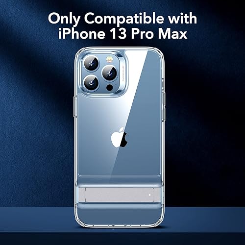 Miniatura 2 de ESR Funda de metal compatible con iPhone 13 Pro Max, soporte patentado de dos vías, protección reforzada contra caídas, cubierta trasera flexible