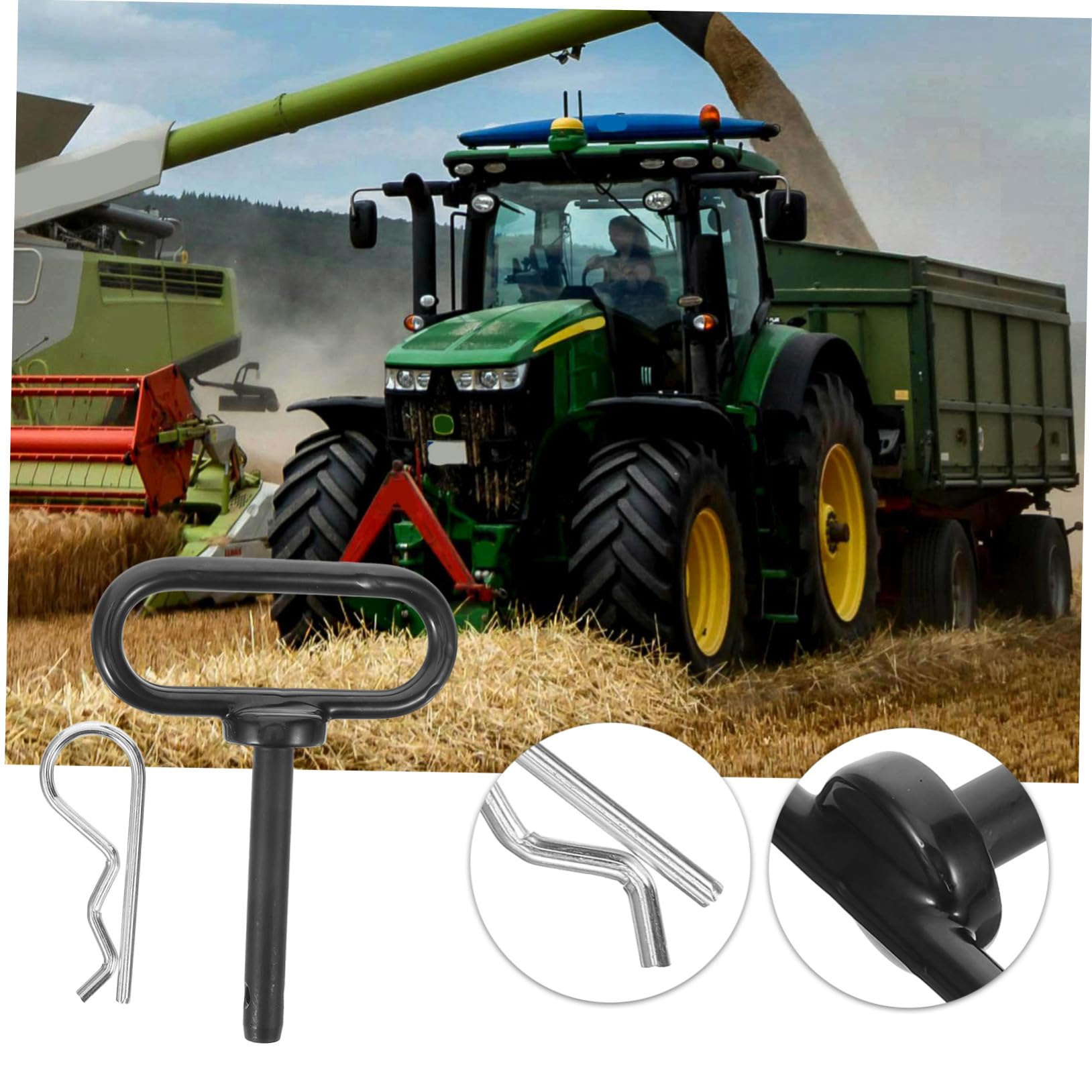 ifundom 4 Juegos Pasador de Enganche para Cortacésped de Accesorio Multi Función de Metal para Remolques y Tractores Agrícolas