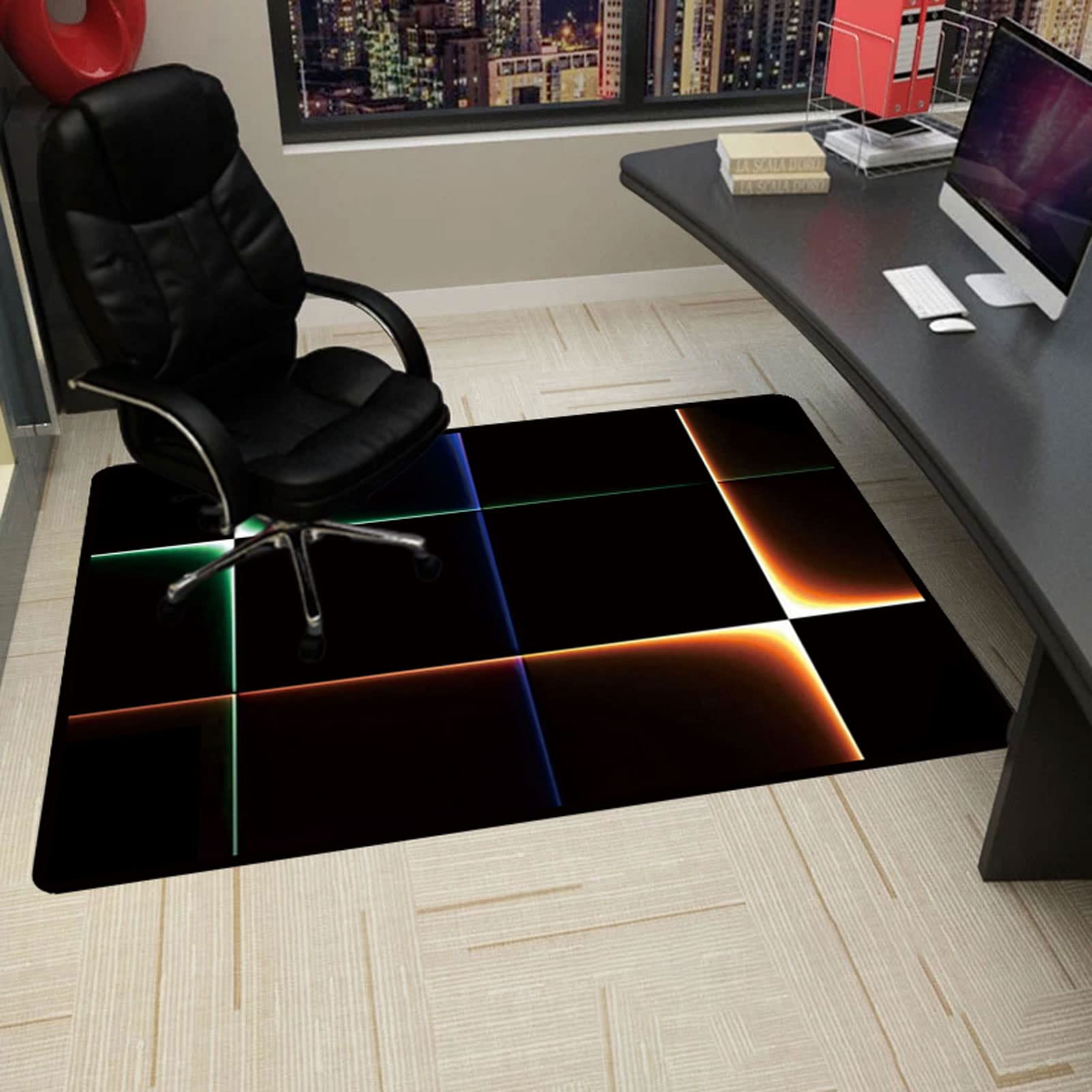 QBYRSSS Transparent Table Cover Protector Hardwood Floor Office Chair Mat Multi Purpose Desk Chair Mat for Rolling Chairs 90x120CM