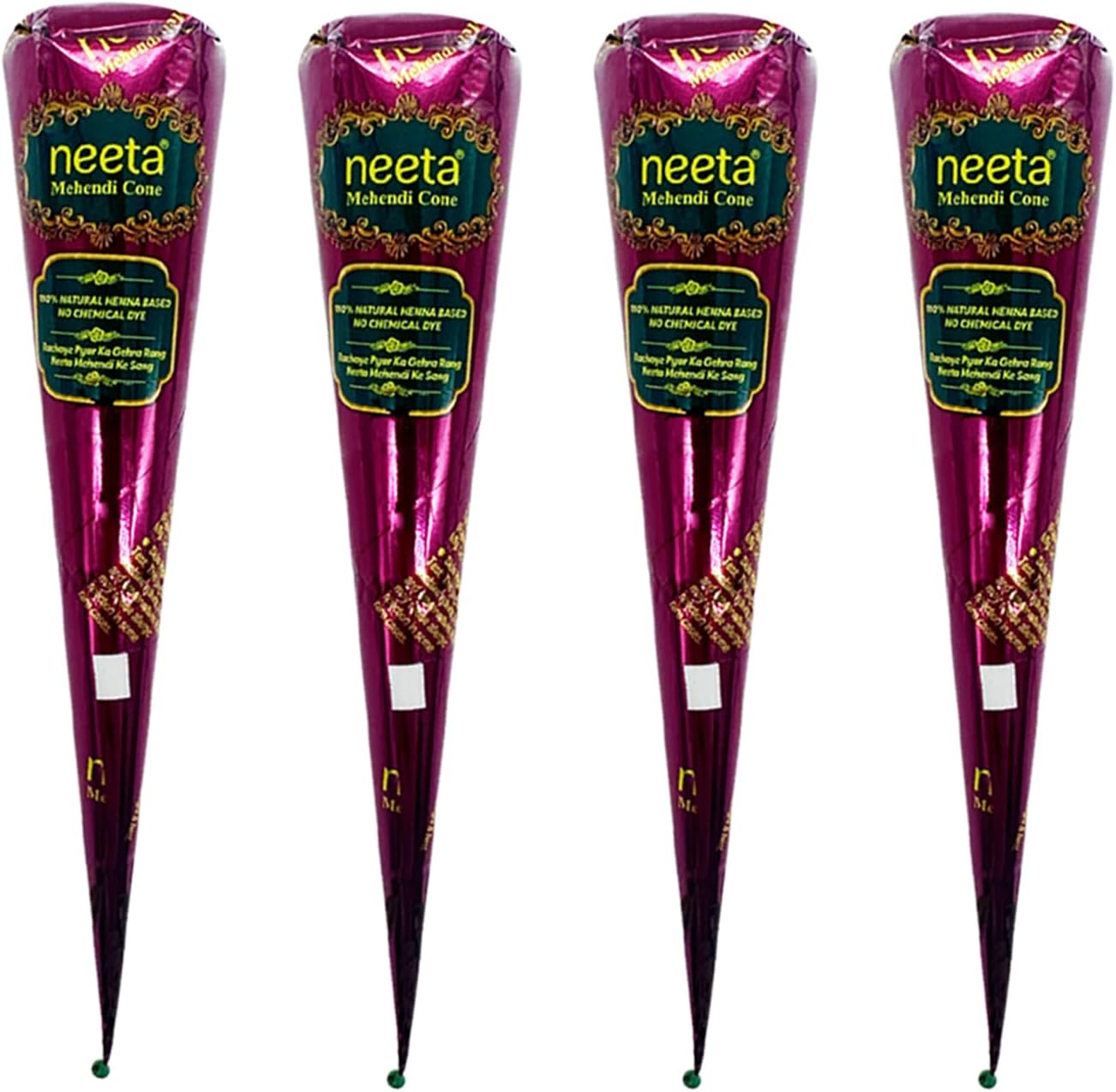 4 Pack 100% Natural Mehendi Cone Henna Paste Temporary Tattoo Paste| Each cone 30 grams | Indian Body Art Painting Drawing Tattoos Freckles (Reddish Brown Color) - Image 7