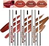 3 Colors Peel off Lip Stain Tattoo, Peel Off Lip liner Tattoo with Matte Finish, Infused with Vitamin E, Tattoo Lipstick Long Lasting Plump Lip Makeup Gift for Women