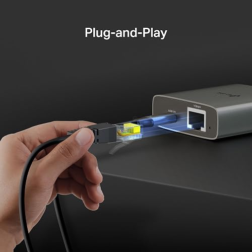 TP-Link EH210 Gigabit Ethernet Splitter 1000Mbps Gigabit Speed 1 to 2 Compatible with Cat 8/7/6/5/5 Ethernet Cables, Aluminium Alloy Casing, Plug & Play - 6