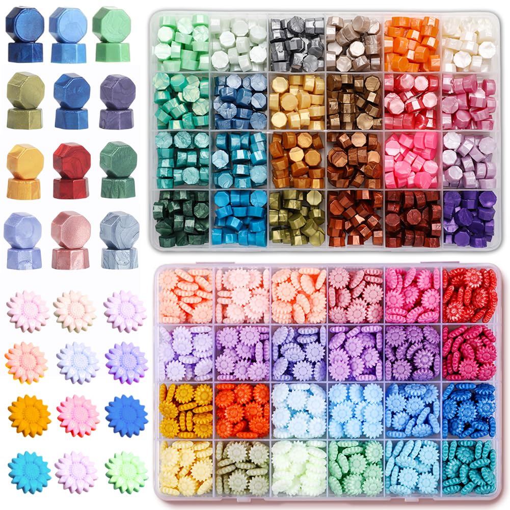 Metallic and Rainbow Color Wax Seal Beads for Wax Stamp Seals,Assorted Sealing Beads Ideal for Envelopes, Letters, Wedding Invitations & Wine Bottles -Style R