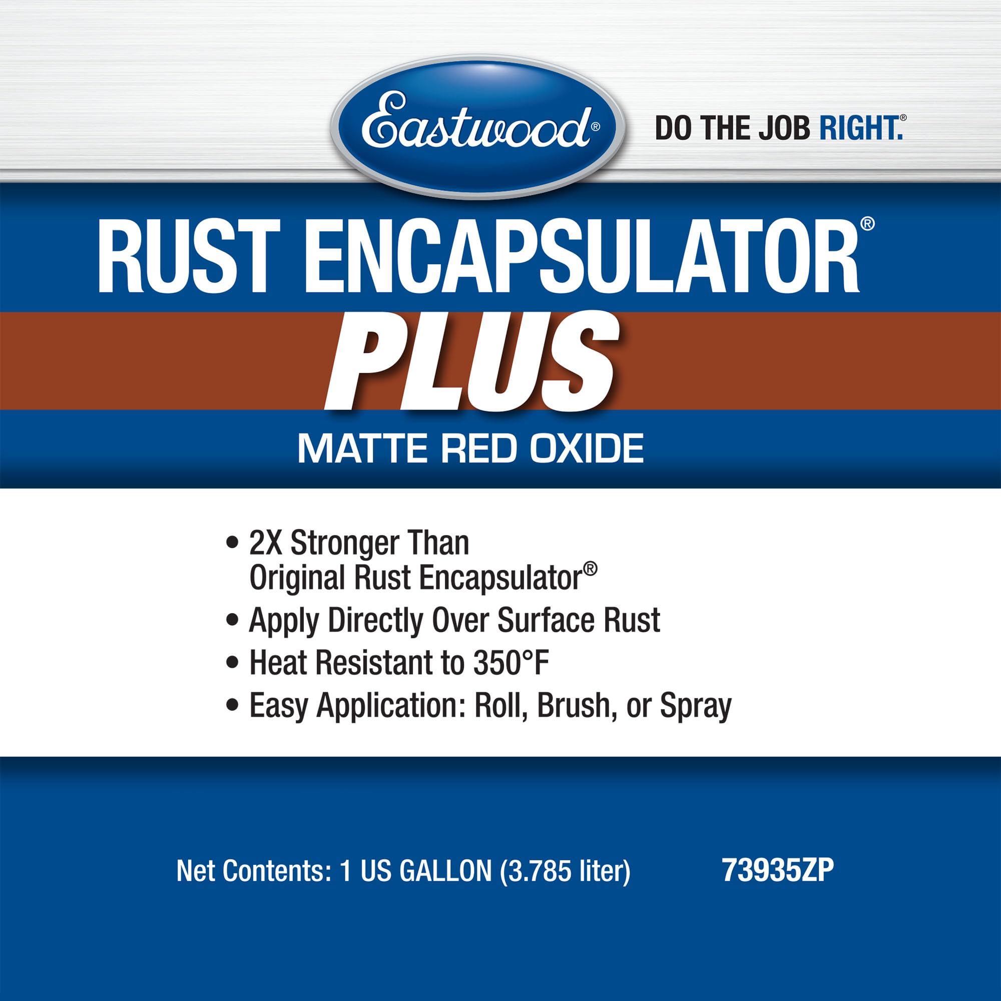 Eastwood Matte Red Rust Encapsulator Plus | Long Lasting Durable Finish 1 Coat Maximum Rust Protection | Heat Resistance up to 350 degrees Fahrenheit | Gallon 1 Pack