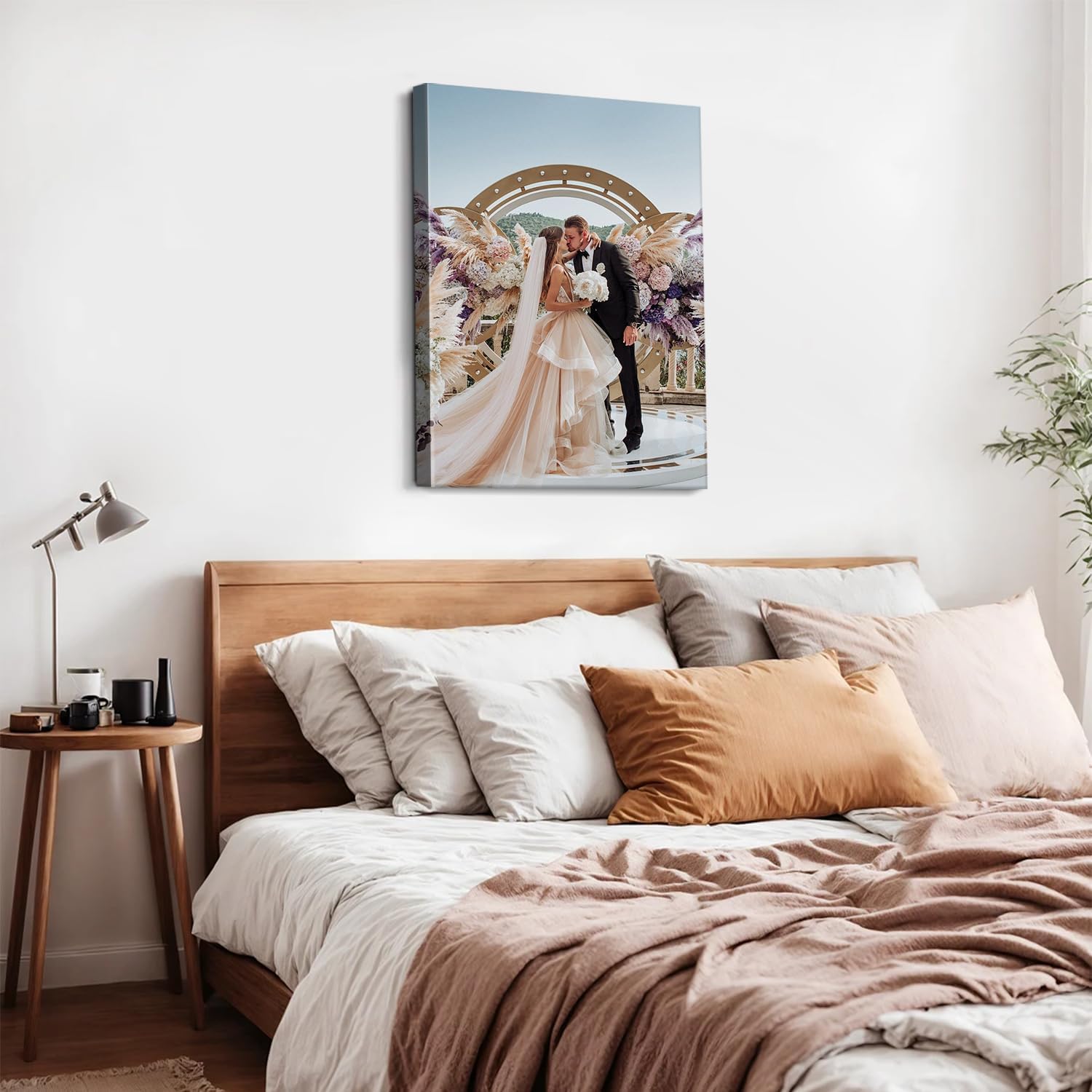 Canvas Prints with Your Photos, Ship Next Day Personalized Wall Art for Home Decor, Unique Custom Photo Gifts for Wedding, Birthday, Family & Friends - Ready to Hang Canvas Pictures Framed 16x20