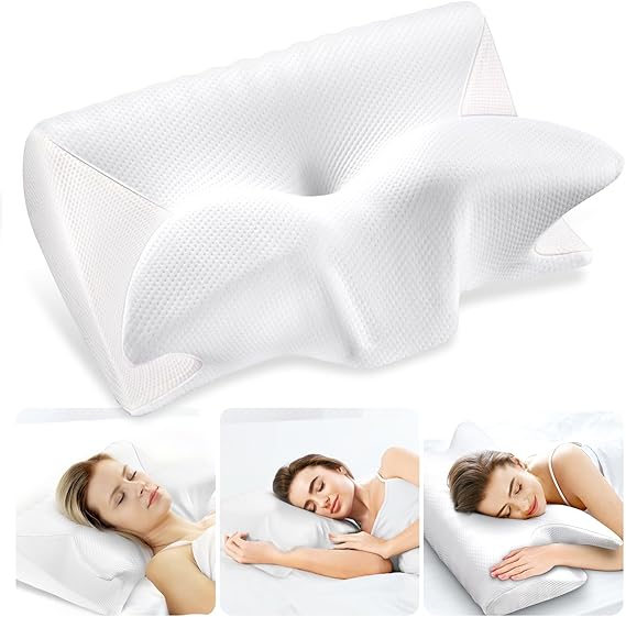 Cervical Neck Pillow for Pain Relief, Adjustable Ergonomic