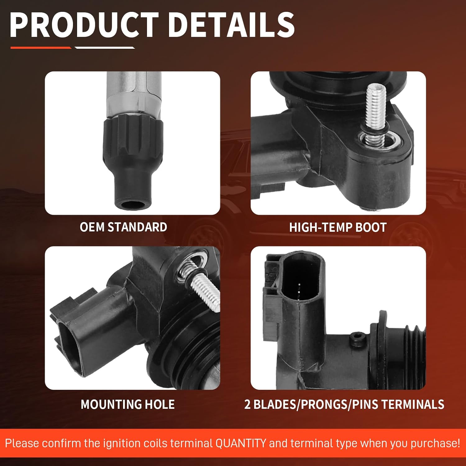 UF569 Iridium Spark Plug Ignition Coil Pack Compatible for Chevrolet Caprice Camaro Impala Malibu Traverse GMC Terrain Acadia Enclave LaCrosse Equinox CTS SRX XTS ATS G6 Vue 3.0L 3.6L