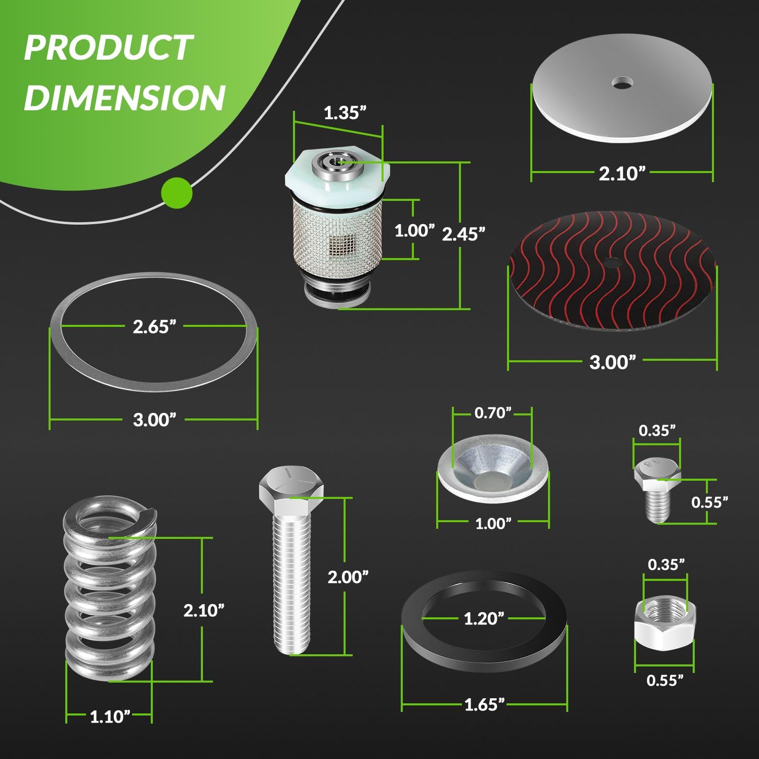 Replace for Wilkins RK1-70XL 70XL Complete Repair Kit Water Pressure Reducing Valve Repair Kit, Fit for Wilkins 1" Pressure Reducing Valve Series 70 70DU 70XL Models