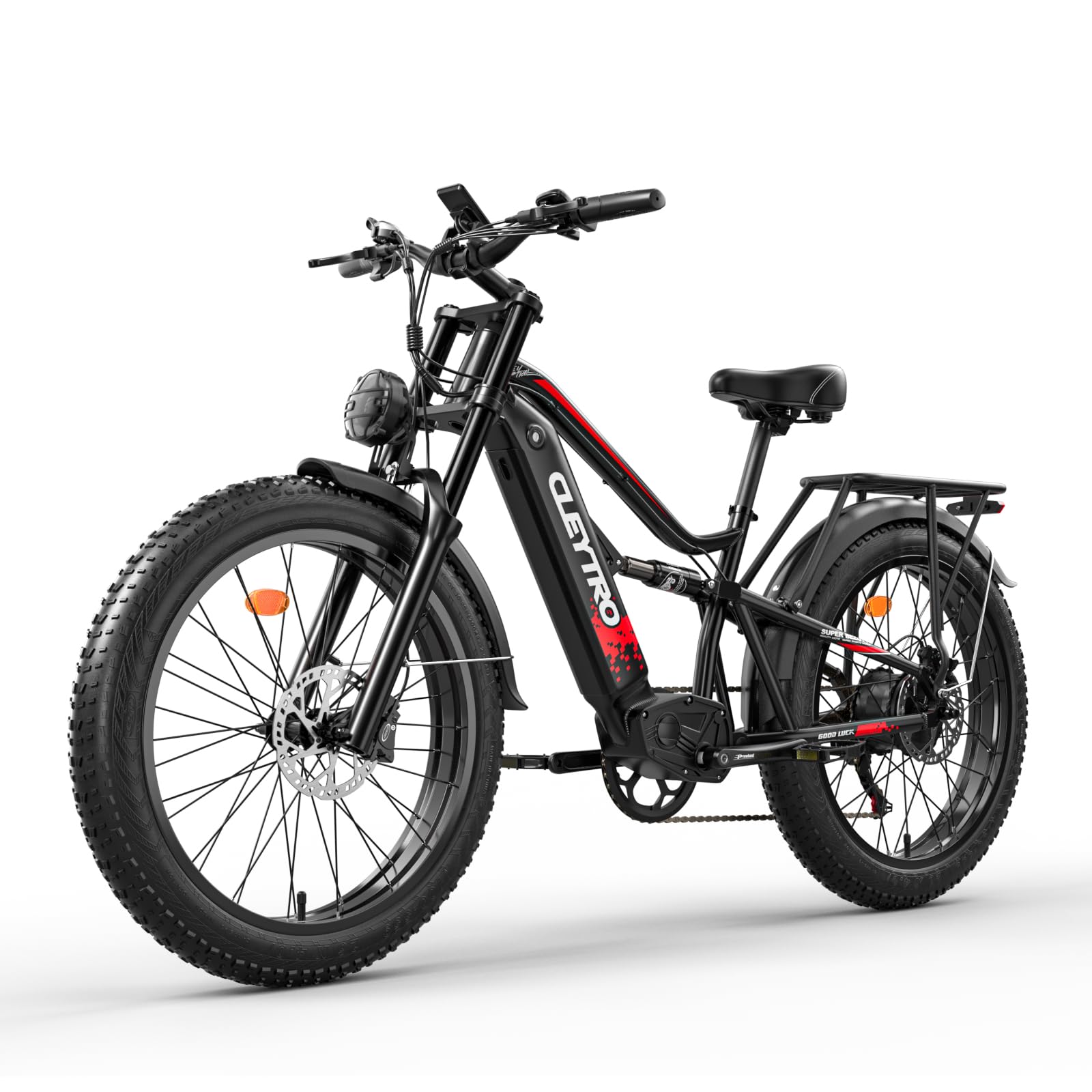 tifgalop Bici elettrica per Adulti, Bici elettrica Fuoristrada da 26 Pollici, Doppi Ammortizzatori, 7 velocità, Batteria al Litio 48V 18Ah, Autonomia di Crociera Fino a 45-90 Km