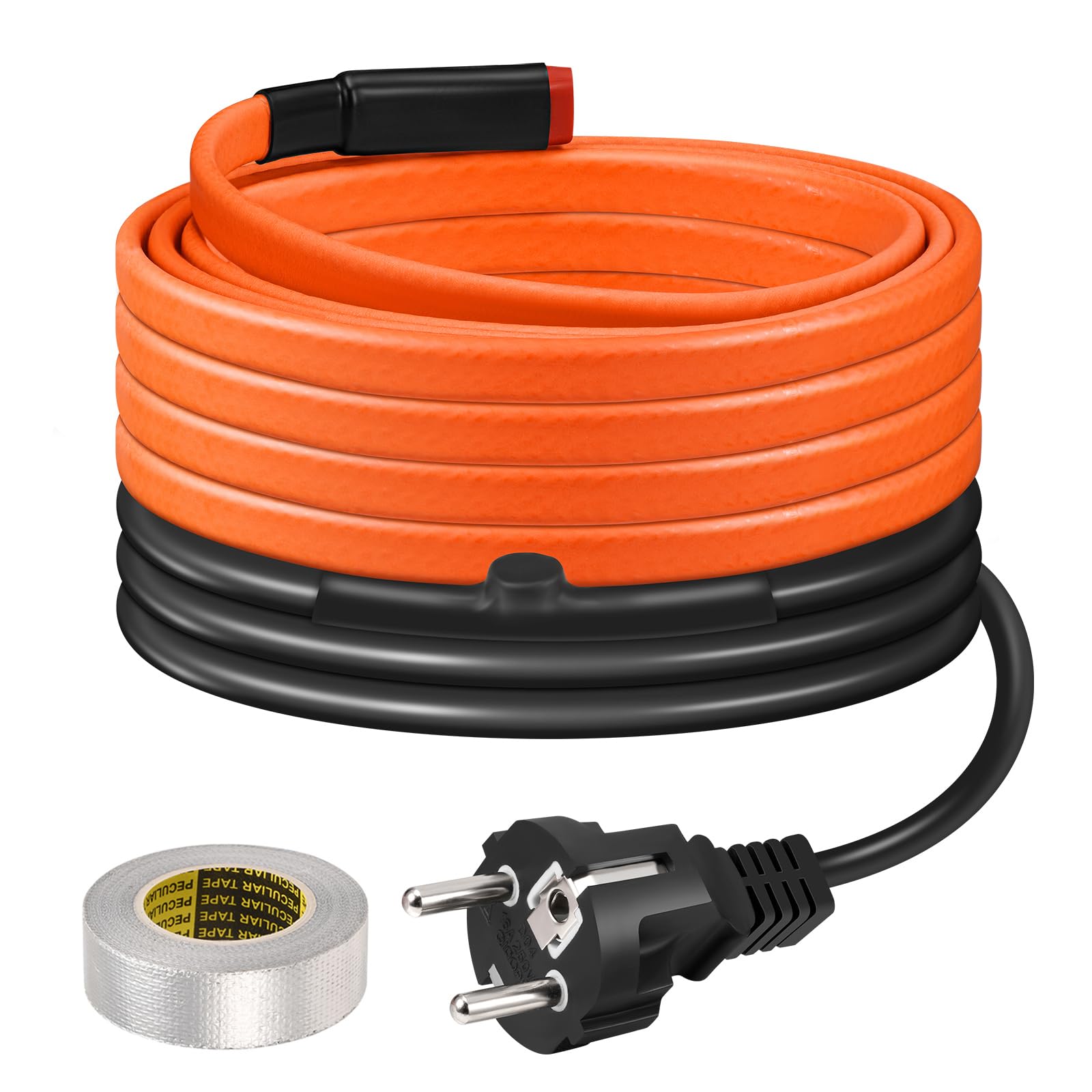 Cavo Scaldante Antigelo BDDFOTO 25 W/m, Per Grondaie e Pluviali, Con Sensore di Temperatura, 4 m