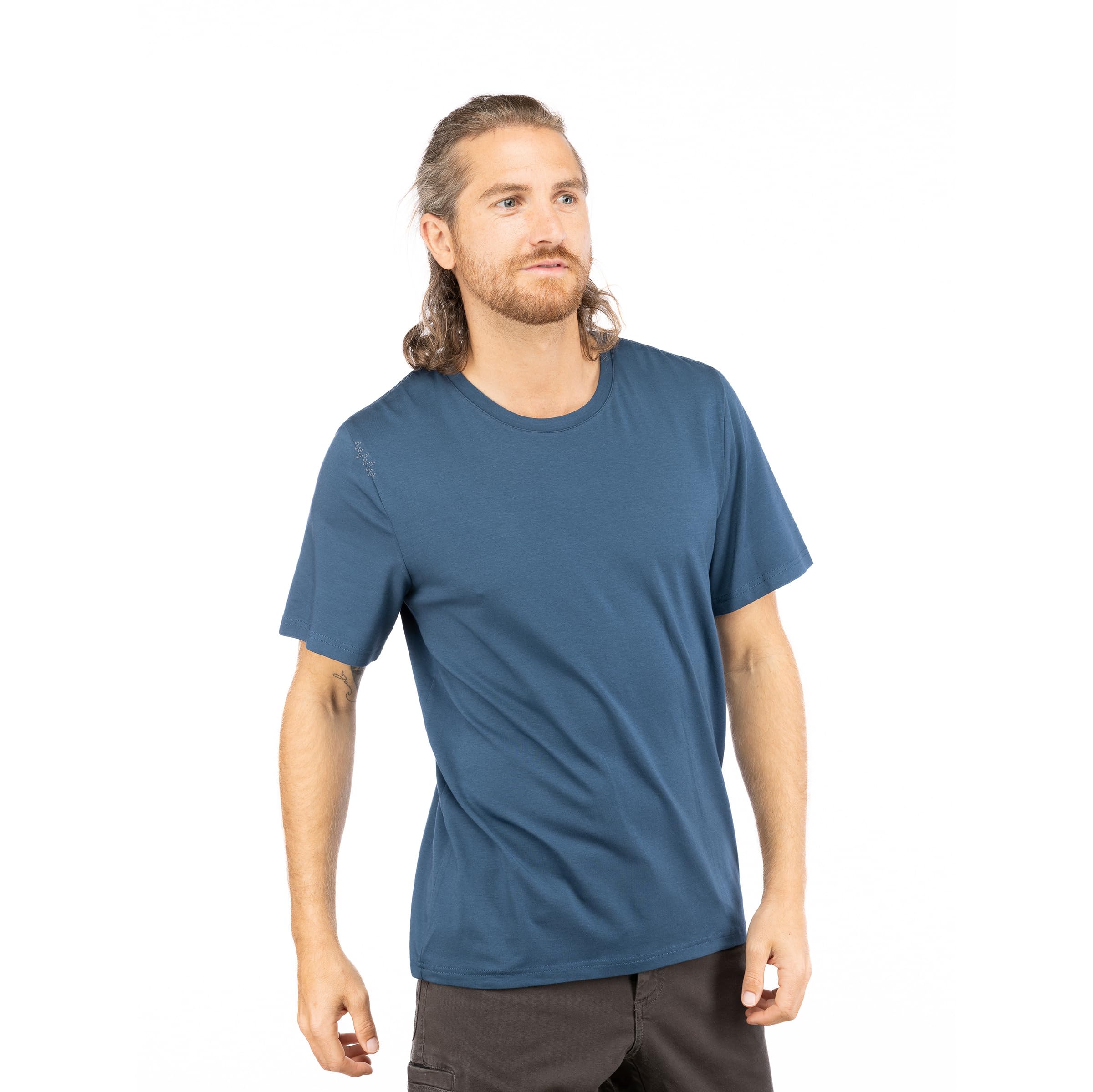 Chillaz Uomo Mountain Logo T-Shirt, blu scuro, M