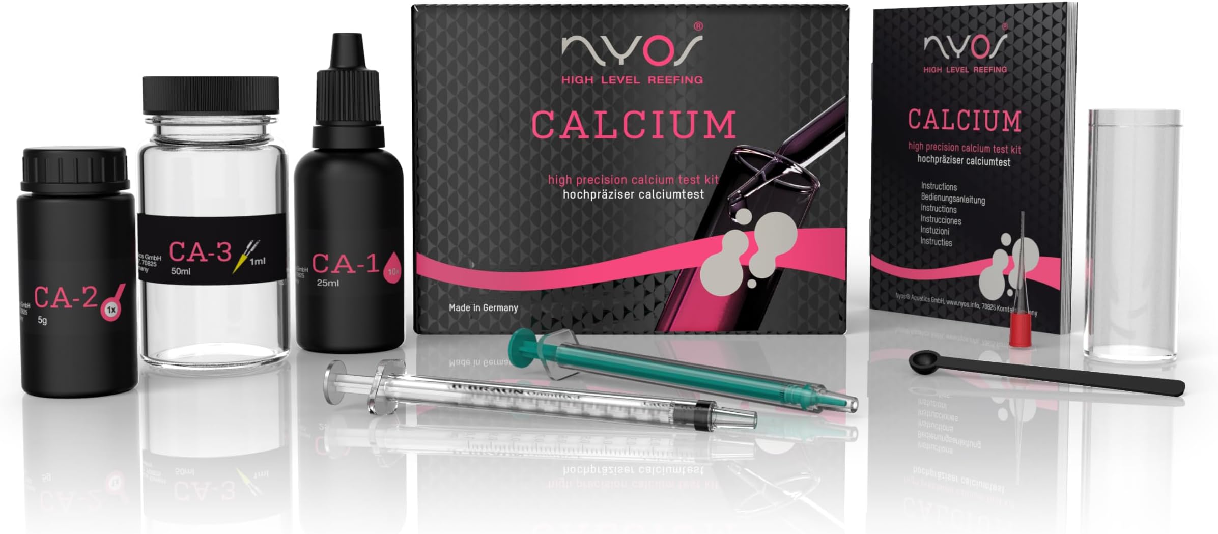 Calcium Reefer Test Kit for Saltwater Aquariums - Precision Reef Water Testing with 5 mg/l Accuracy - 50 Tests - Lab Grade