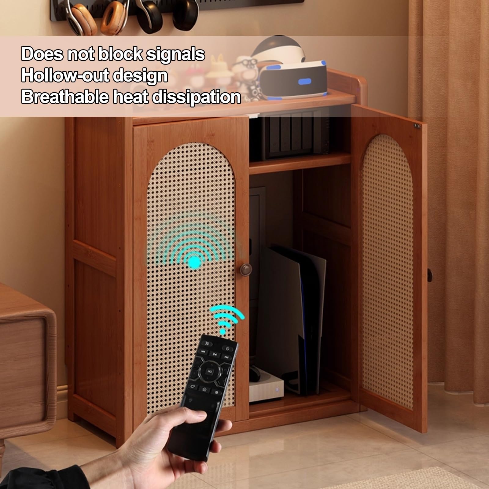 Armoire de rangement sur pied pour routeur WiFi pour la maison et le bureau