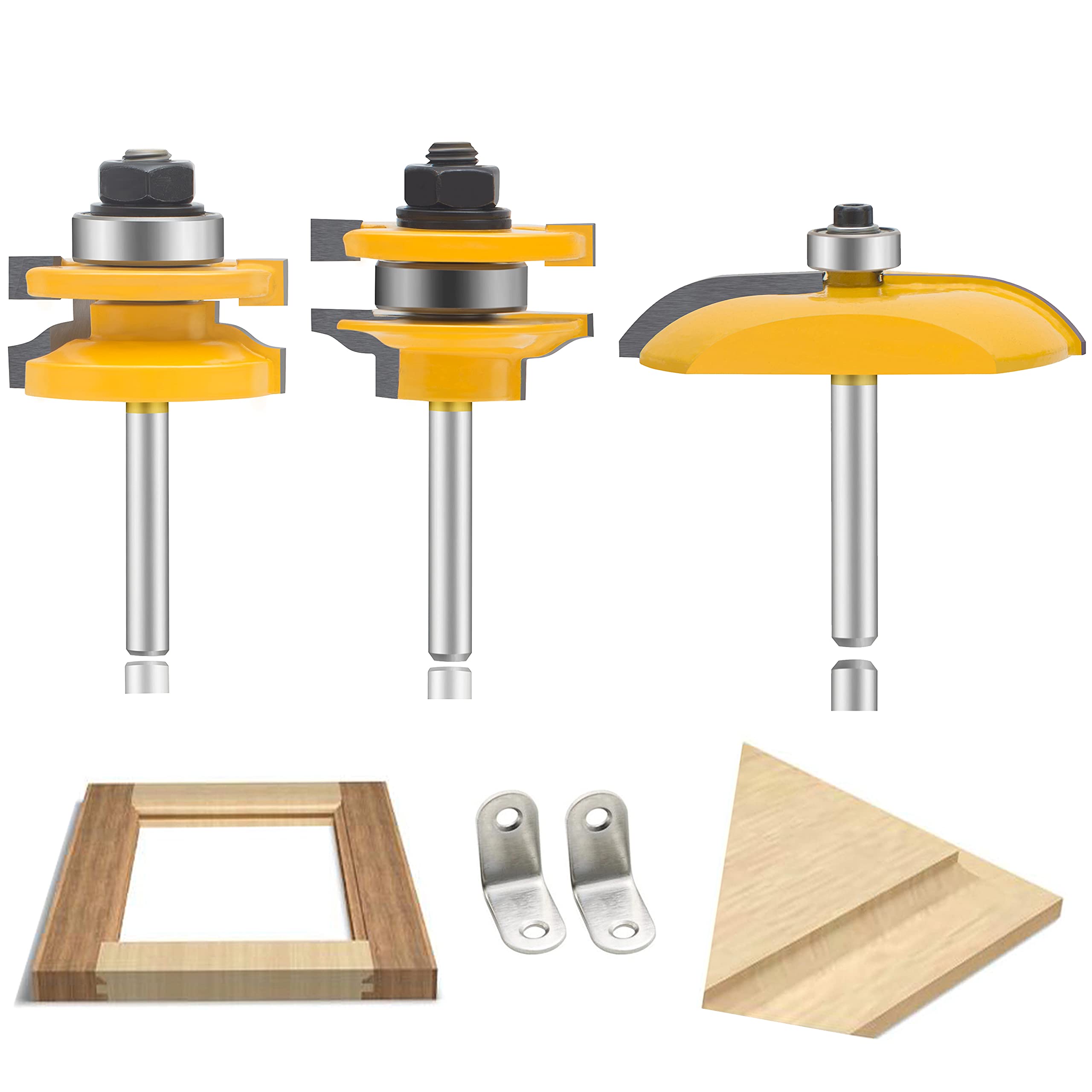 Custom Rc Wheels LEATBUY 3-Piece Router Bit Set - 1/4