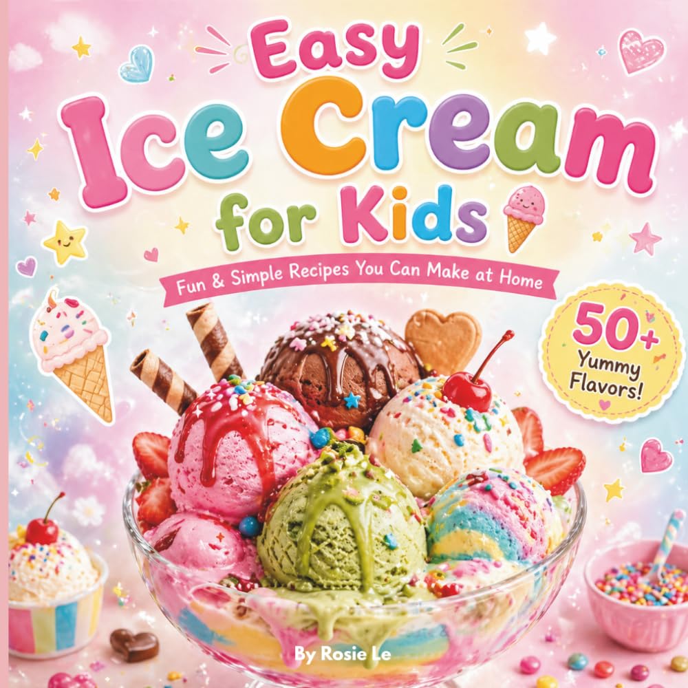 Easy Ice Cream Recipes for Kids: Fun & Simple Homemade Treats.: 50+ Fun & Simple No-Churn Desserts for Kids to Make at Home.