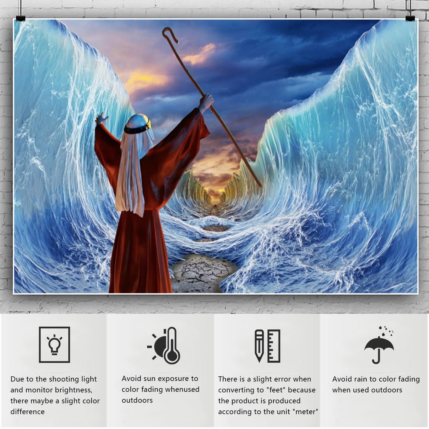 Amazon.com : YongFoto Jewish Passover Backdrop 5x3ft Moses Parting