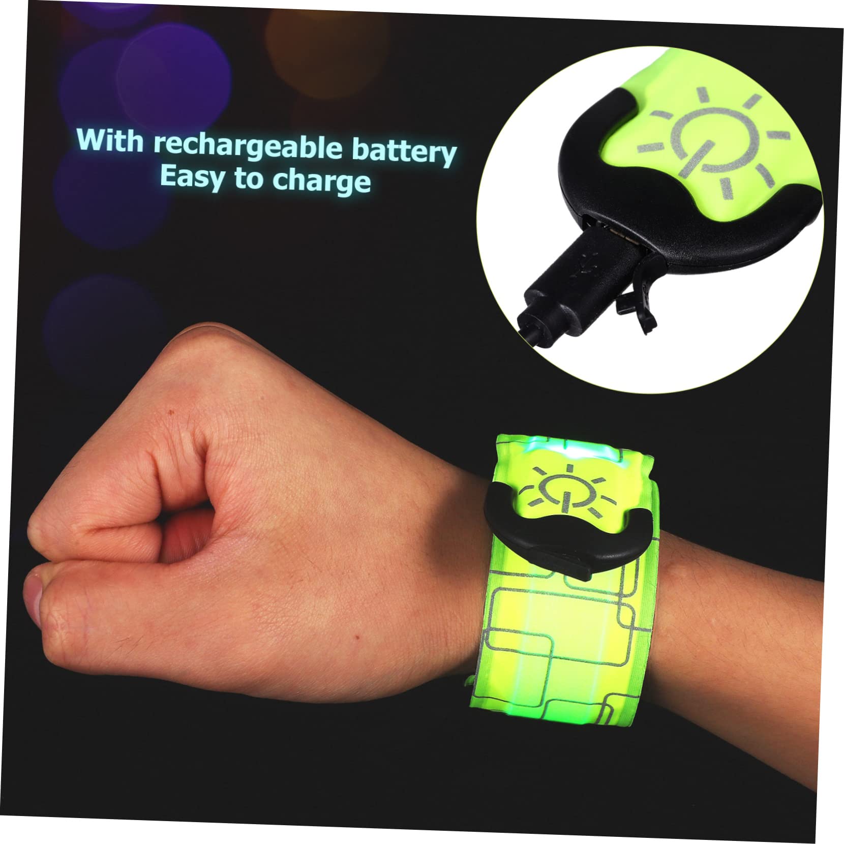 VANZACK Bracelets Lumineux à LED avec 3 Modes D'éclairage pour La Course de Nuit Le Cyclisme La Marche Et La Sécurité