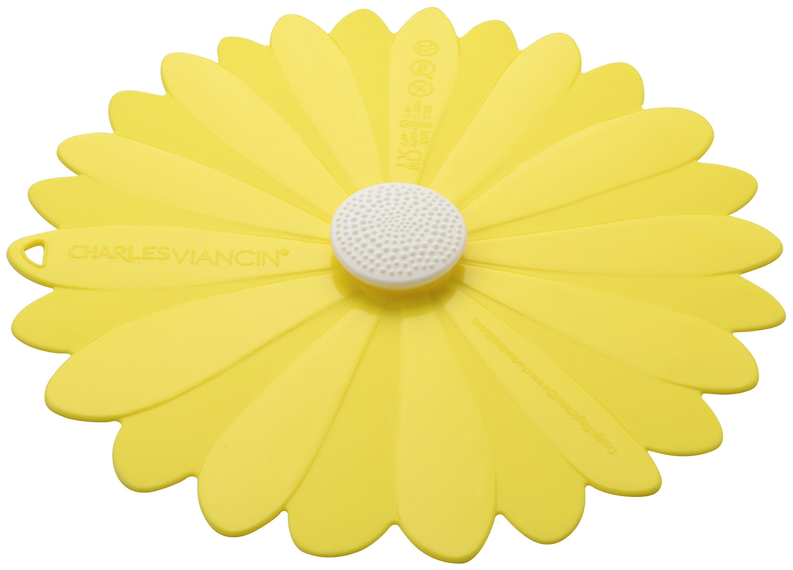 Charles Viancin Daisy Silicone Lid - 9 Inch Airtight Food Cover For Bowls & Pots