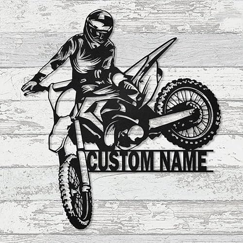 Miniatura 5 de IZI POD Arte de pared de metal personalizado para motocicleta, letrero personalizado con nombre de familia, decoración de pared con nombre de Diseño