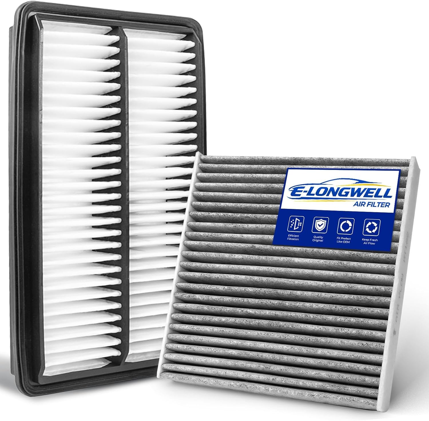 Cabin & Engine Air Filter Kit for 2016-2022 PiLot 3.5L(Gas)
