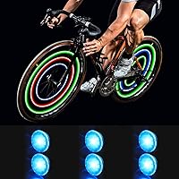 Vista 1 de Luces de rueda de bicicleta, luces de radios de bicicleta con baterías incluidas, luces de rueda de bicicleta impermeables para ciclismo seguro