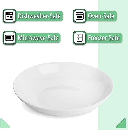 Miniatura 4 de Brew To A Tea - Cuencos de porcelana de cerámica, 3 onzas, juego de 12, blanco, estilo moderno, forma redonda, tema clásico, apto para horno,