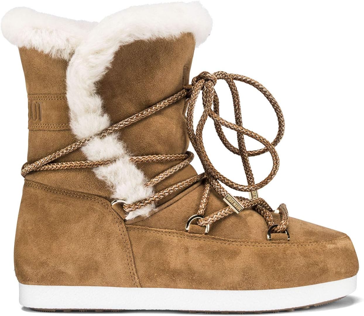 Moon Boot Womens Tecnica Far Side High Shearling Faux Fur Winter Boots - Whiskey - 8.5