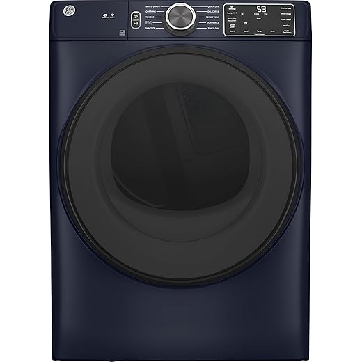 GE Appliances GFD55ESPRRS — 7.8 cu. ft. Smart Electric Front Load Dryer in Sapphire Blue, Wi‑Fi Connectivity