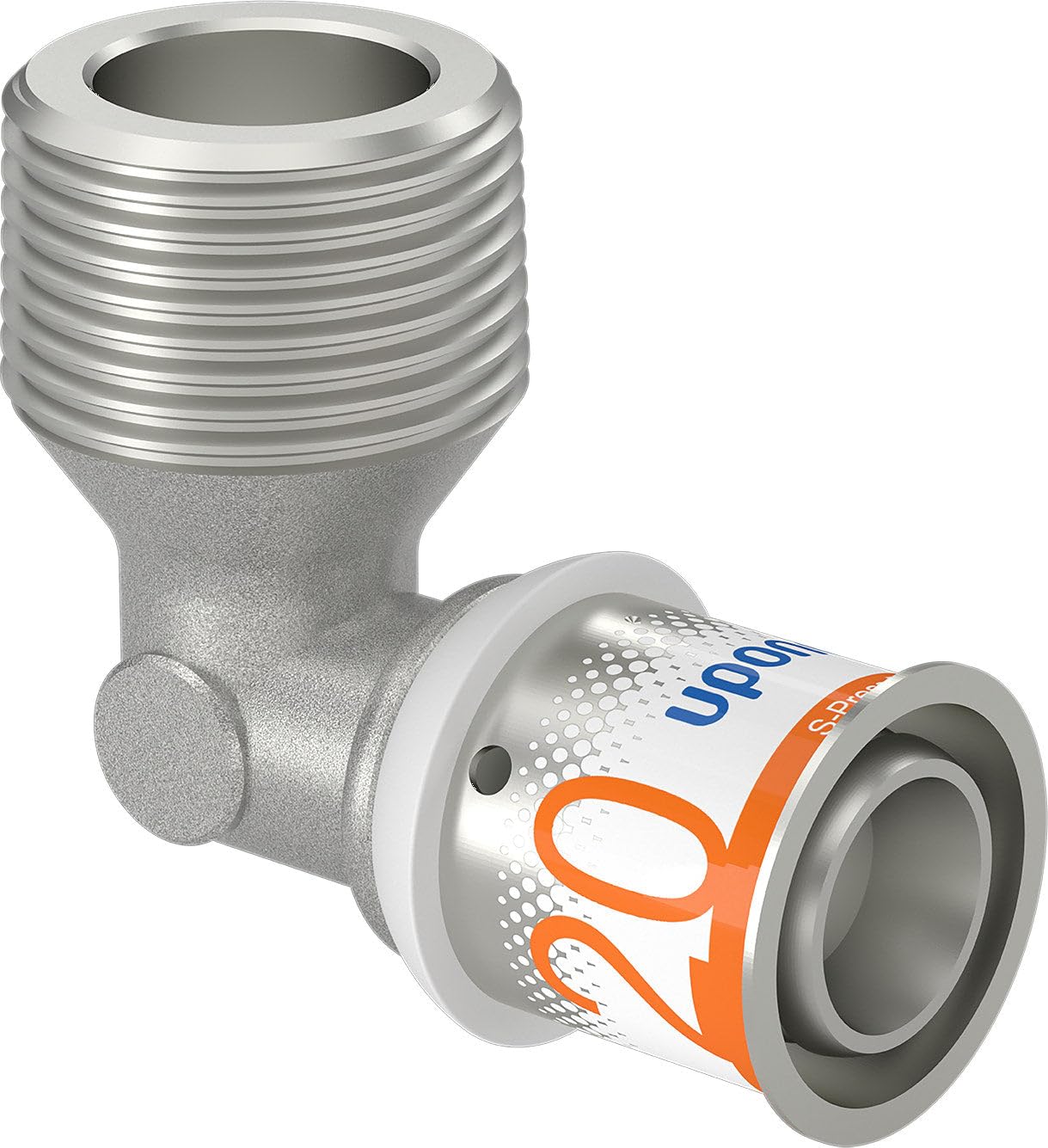 Uponor S-Press Plus MLC Angled Nipple 20 x 3/4 Inch Male 90 Degrees