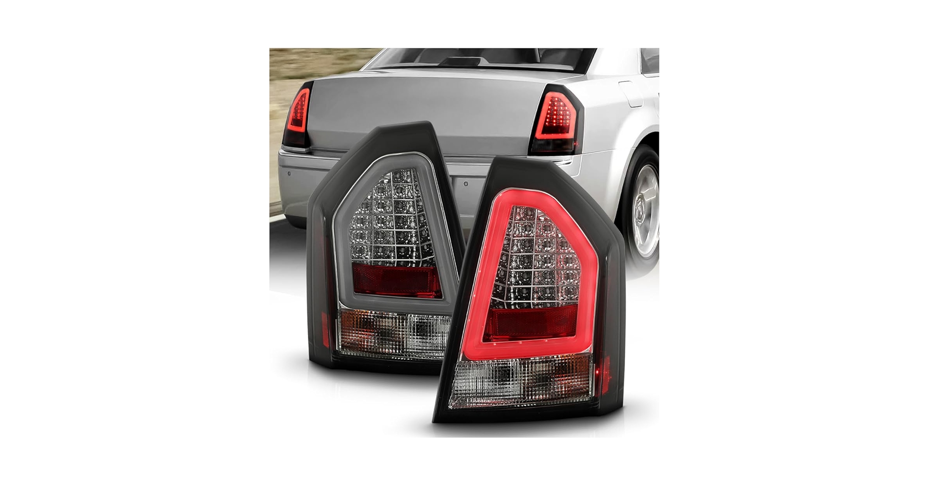 クライスラー300C LEDテール Amazon | AmeriLite L.E.D テールライト ブラック クライスラー