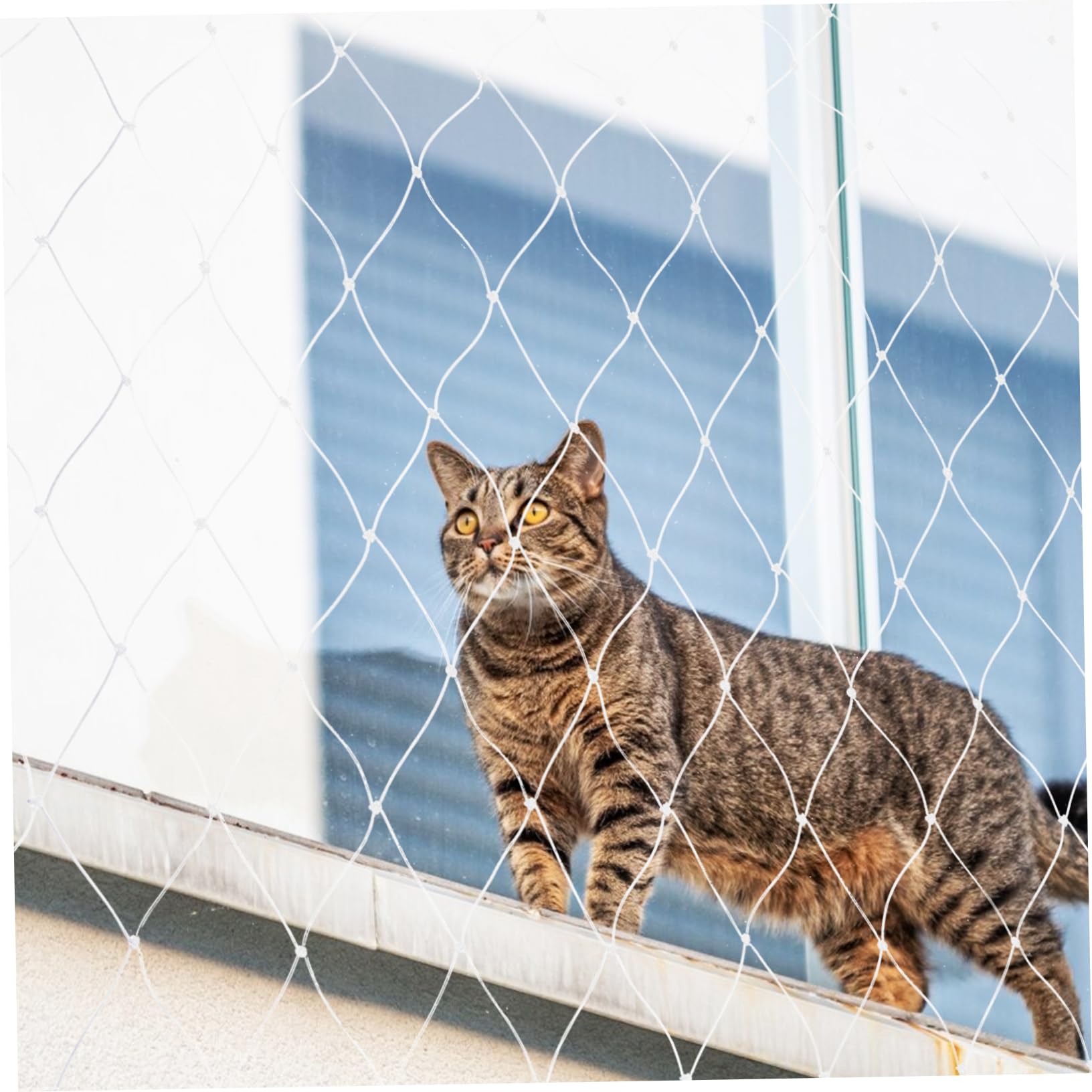 Supvox Netz Balkon Katze ohne Bohren Katzenbalkonnetz aus Nylon Anti Fall und Kratzfest für Balkon und Fenster