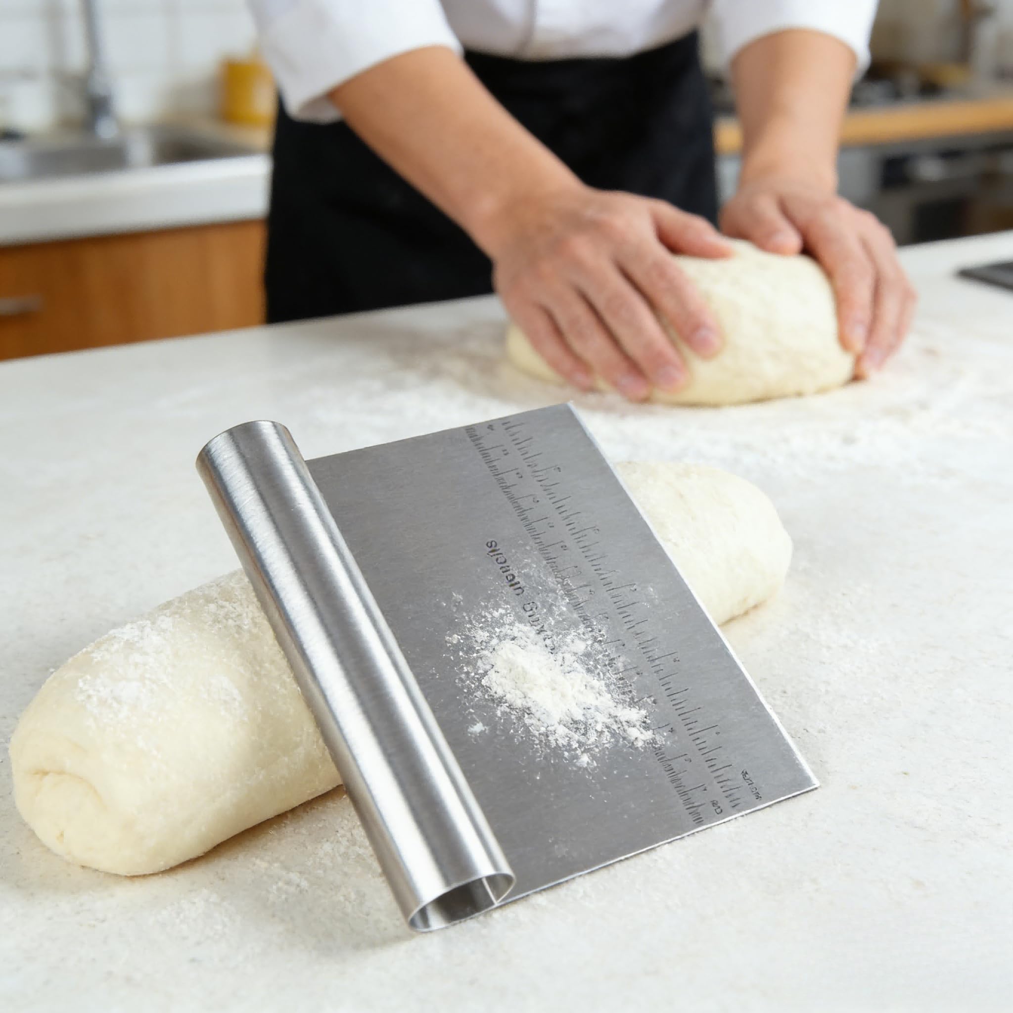 RUPOHU Dough Scraper - Pizza Cutter & Baking Tool -4