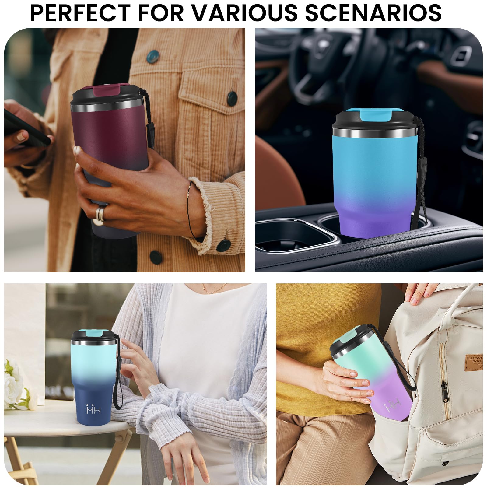 Bouteille D'Eau Isotherme, Sans Bpa, Gourde Inox Reutilisable Pour