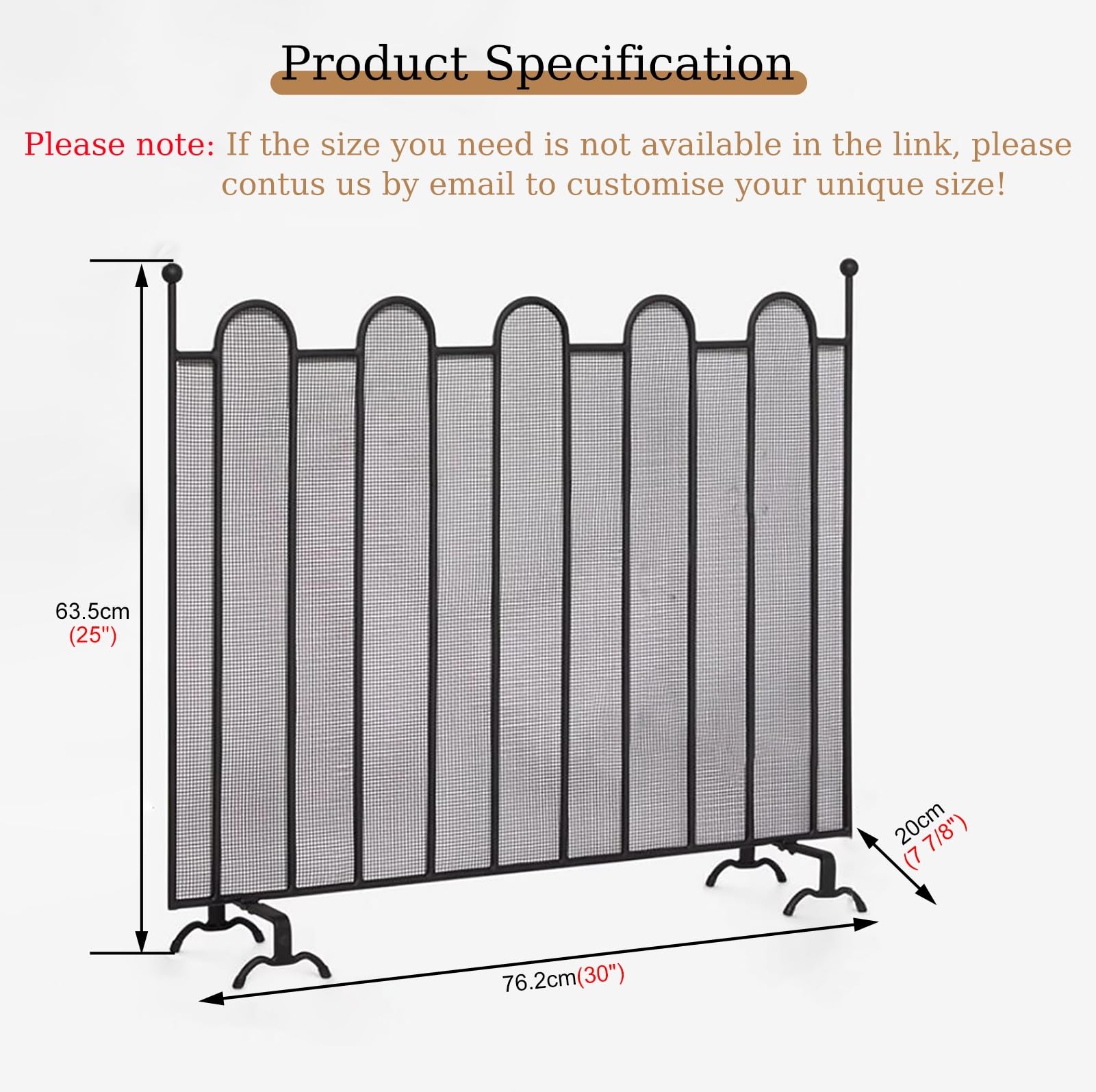 Salvachispas Chimenea Malla Protectora para Chimenea de 30 X 25 Pulgadas, Panel Protector Contra Chispas para Estufas de Leña Pequeñas, Cubierta Protectora para Chimenea de Un Solo Panel para Exterior