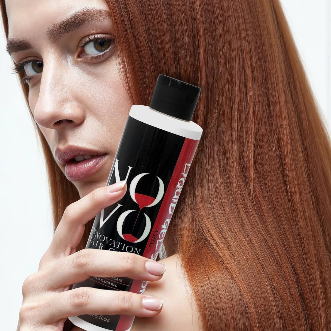 Novo Liquid Gel Strong, Gel Capelli Professionale a Tenuta Forte, Effetto Bagnato, 200 ml, Set da 3 Pezzi