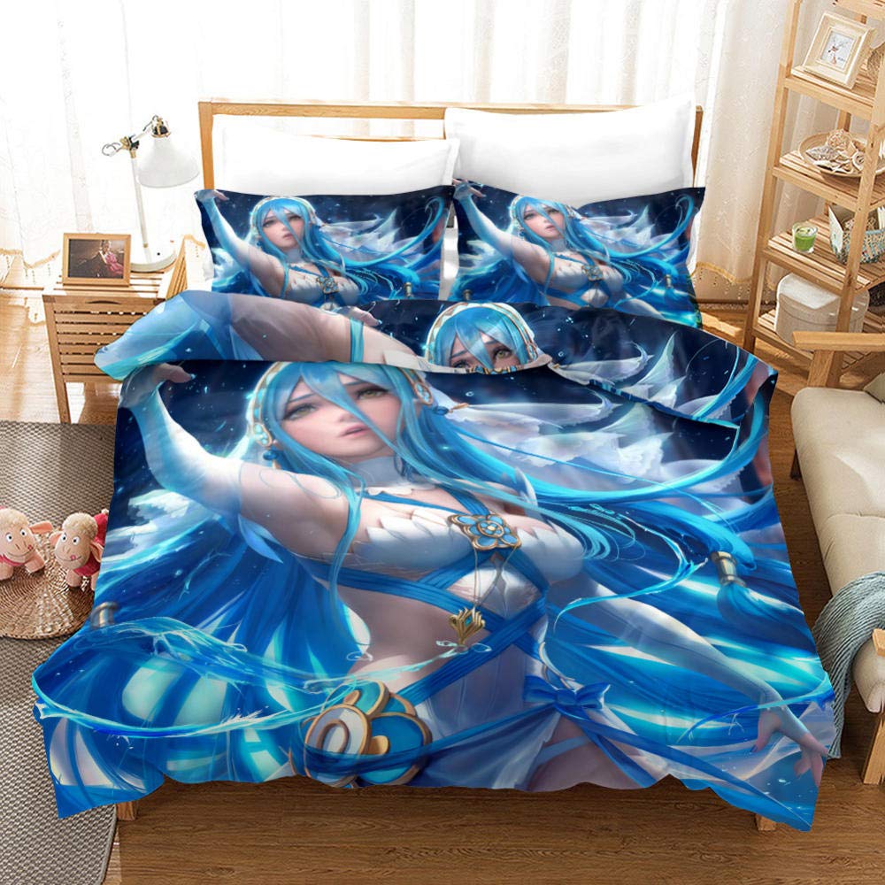 Housse de couette ne se décolore pas en coton doux anti-plis
