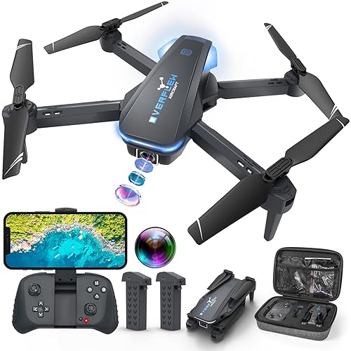 Drone with 1080P Camera for Beginners and Adults, Foldable Remote