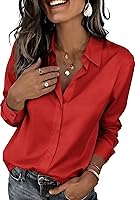 Vista 30 de Zeagoo Camisas con botones para mujer elegantes con estampado floral de manga larga blusa casual de negocios tops de trabajo