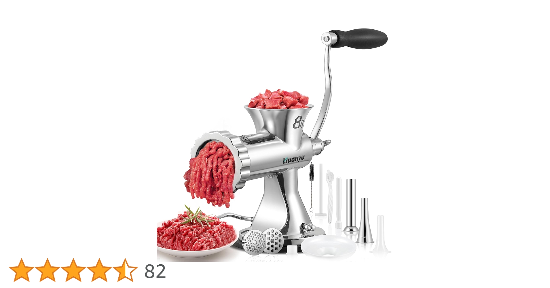 Amazon | Huanyu ミートチョッパー 手動式ミンサー 肉挽き 304