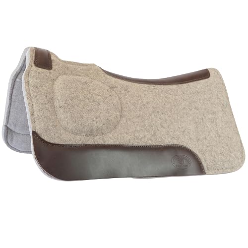 Sudadero de fieltro Silver Horse con inserciones de cuero, suave y resistente
