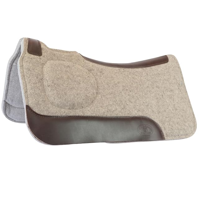Sudadero de fieltro Silver Horse con inserciones de cuero, suave y resistente
