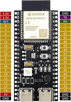 Alcatronik ESP32-S3-DevKitC-1 N16R8 Wifi Bluetooth 5 Module Development Board ESP32-S3-N16R8 32 بت ثنائي النواة