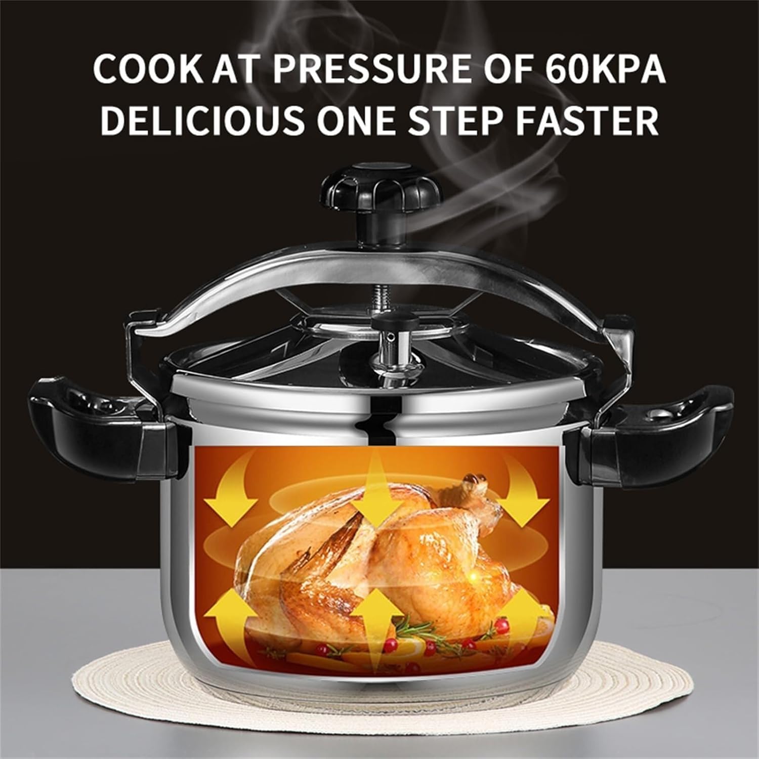 Pressure Cooker 15-50 Qt Stainless Steel, Commercial Very Large Pressure Cooker, Multi Explosion Proof Large Steamer Cooking Pressure Canners, for Home, Commercial Use,50L(15L)