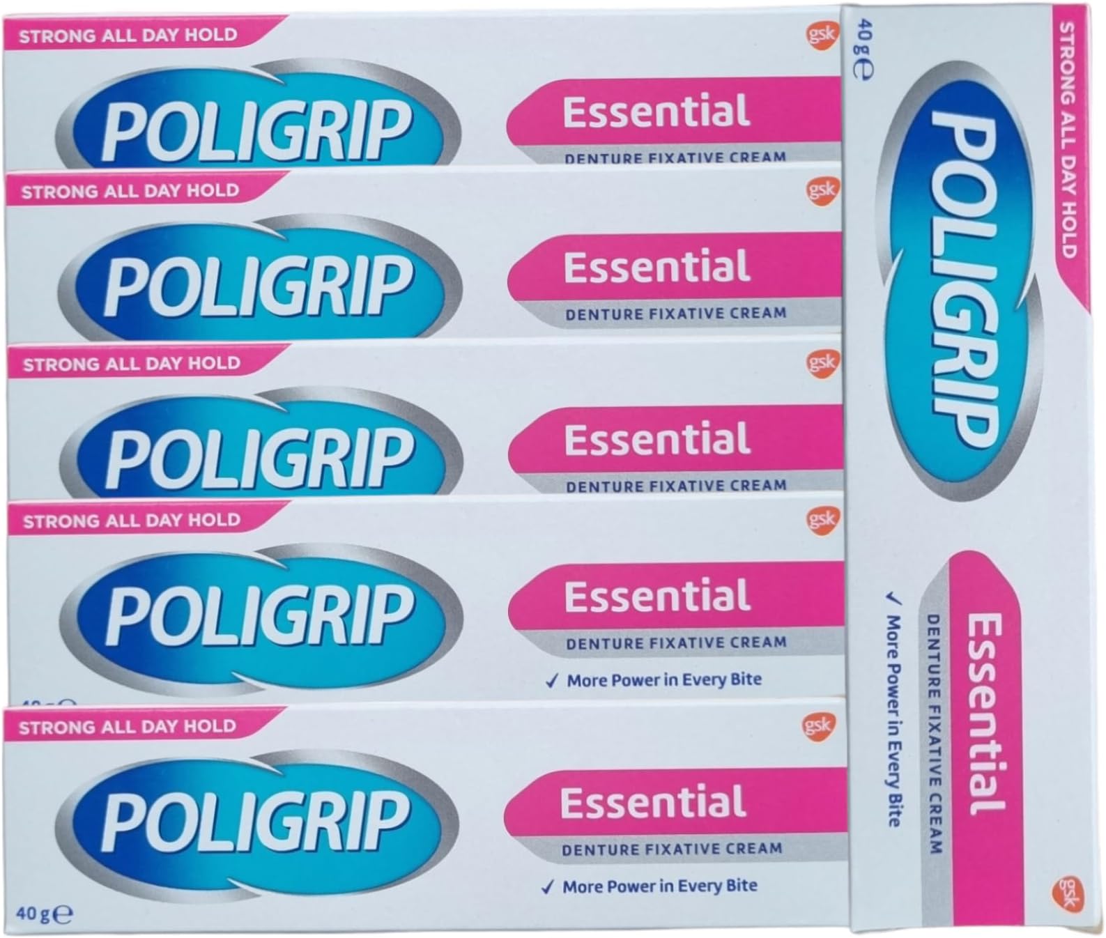 Essential Denture Fixative Cream 40g (Pack of 6)