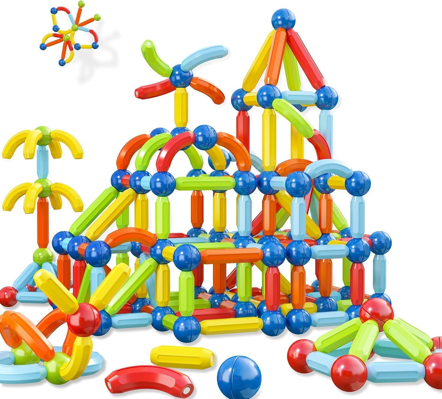 Khasala Brothers® Educational Magnetic Building Blocks Kids Toys Puzzle Magnetic Sticks Set (25 pcs Set)