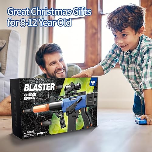 Vista 7 de Toy Gun Automatic Sniper Rifle Bullets -Electric Toy Foam Blaster with 200 Darts, 2 Magazines and Grip, Toys for 8-12 Year Old Boys, Birthday Xmas